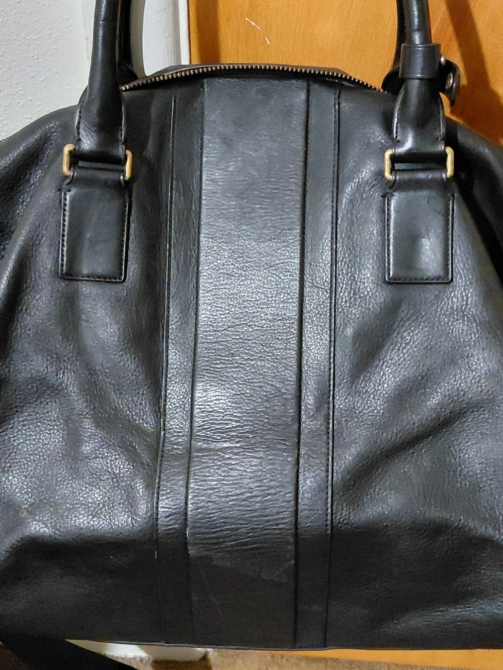Coach Men’s Black Leather Carryall Bag